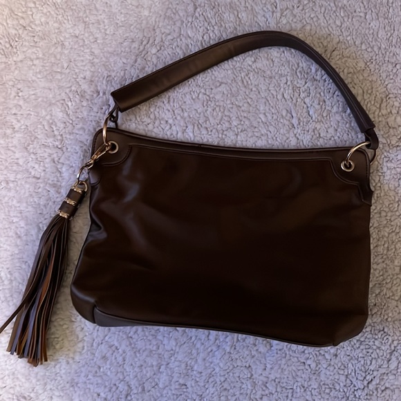 Sondra Roberts Squared Satchel with Tassel Trim - Picture 5 of 7